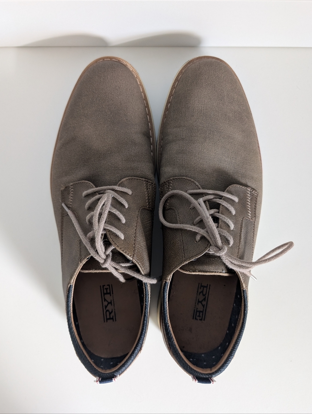 RYE By Hawker Rye Men's Casual Lace-Up Shoes in Taupe Size 11